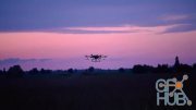 MotionArray – A Farm Drone At Night 1033433