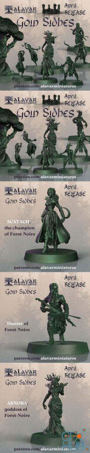 Alavar Miniatures - The Goin Sidhes April 2022 – 3D Print