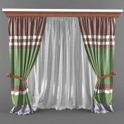 A set of colored curtains