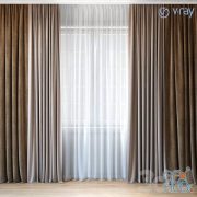 Curtains with tulle set 02