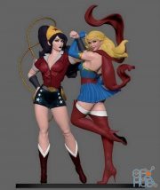 Wonder woman and supergirl 3D print ready