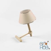 Wooden table lamp by Carlo Contin