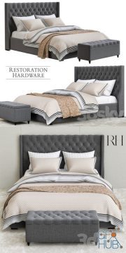 Restoration hardware gray bedroom