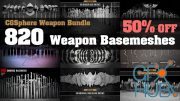 ArtStation – 820 Weapon Basemeshes ( CGSphere Weapon Bundle )