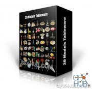 3DDD/3DSky Tableware PRO 3D-models Collection