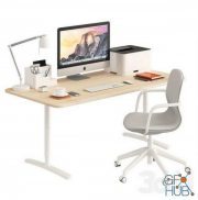 BEKANT desk, LANGFJALL chair by IKEA