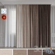 A set of curtains 12. Beige gamma (Vray, Corona)
