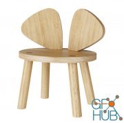 Mouse Chair Oak (2-5 Years) by Nofred