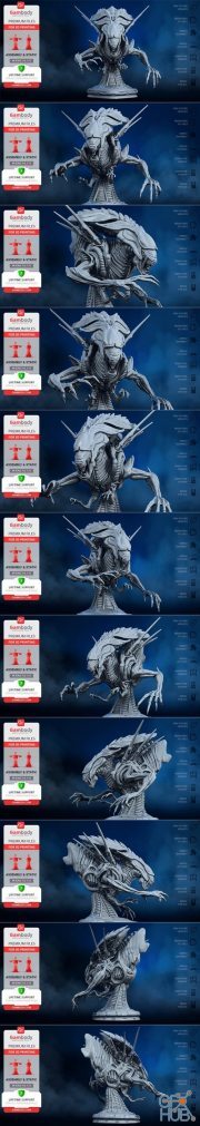 Alien Queen Bust – 3D Print