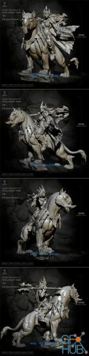Orc Queen Mounted on Beast – 3D Print