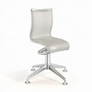 Office chair with metal leg