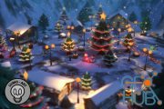 Unity Asset – Christmas Log Village Pack (Interior / Exterior) – VR/Mobile