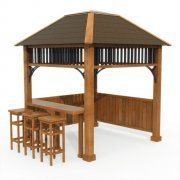 Arbor with bar counter