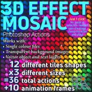 GR - 3D Effect Mosaic Photoshop Actions 23159000