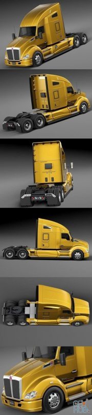Kenworth T680 2015 Semi Truck 3D Model