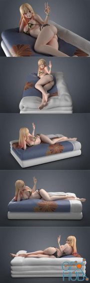 Marin Kitagawa on bed – 3D Print