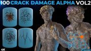 ArtStation – 100 Crack Damage Alpha Vol 2