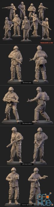 USA Vietnam Soldiers – 3D Print