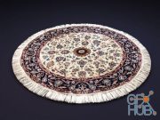 Round rug with fringe
