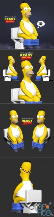 Homer with a relaxing moment – 3D Print