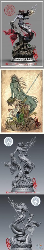 Mythological Mermaid – 3D Print