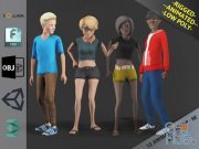 CGTrader – Cartoon Characters Pack3 Low-poly 3D model
