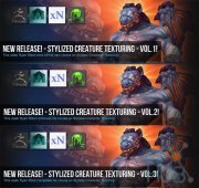 3DMotive – Stylized Creature Texturing Volume 1, 2, 3 (ENG/RUS)