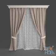 Provence style curtain set