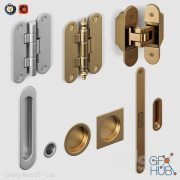 Door fittings Volkhovets from AGB and Simonswerk (Vray, Corona)