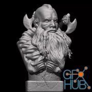 Viking Warrior Bust – 3D Print
