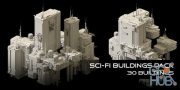 ArtStation Marketplace – Sci-Fi Buildings Pack – 30 Buildings