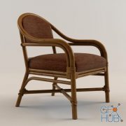 Armchair with bamboo base