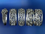 Silver rings collection