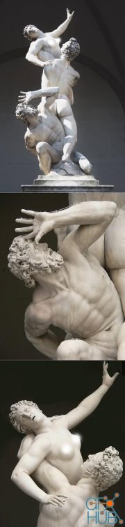 Abduction of a Sabine Woman Loggia dei Lanzi, Florence, Italy – 3D Print