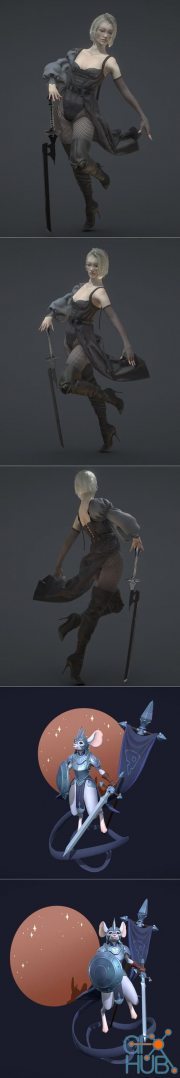 NieR Automata inspired character and Piper – 3D Print