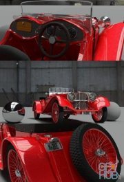 1936 Jaguar SS100 car