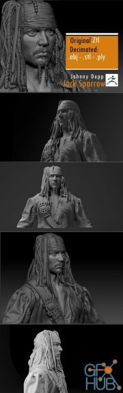 Jack Sparrow Bust – 3D Print