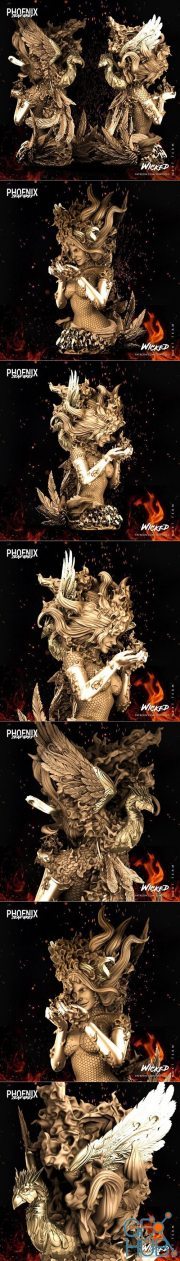 3DWicked - Phoenix Bust – 3D Print