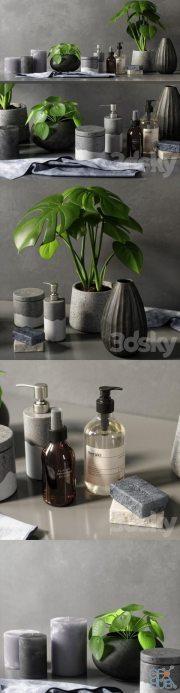 Decorative set 06 with plants