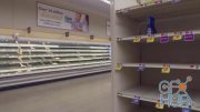 MotionArray – Empty Grocery Store Shelves 490925