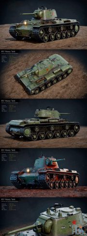 WW2 Soviet Tank KV1 PBR