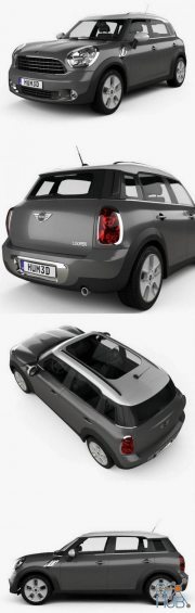 Car Mini Countryman 2011 (max, fbx, obj)