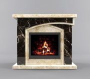 Marble fireplace in Art Nouveau style