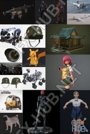 PBR Game 3D-Models Bundle October 2019
