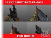 Unity Asset – WW2 Weapons Mobile Pack Pro – 20 animated FPS Weapons!