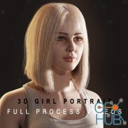 3D Girl Portrait - Blender 3.0 - Full process videos & 3D asset