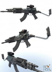Futuristic AKM Rifle PBR