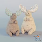 Stuffed toys moose