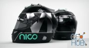 Nico Rosberg 2016 style Racing helmet PBR