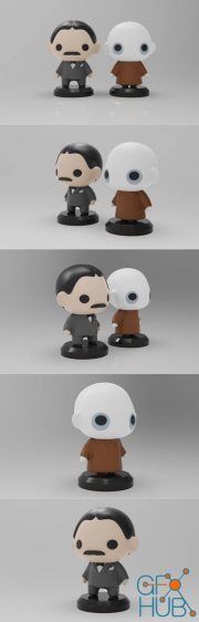 PlaKit Addams Family Gomez and Fester – 3D Print